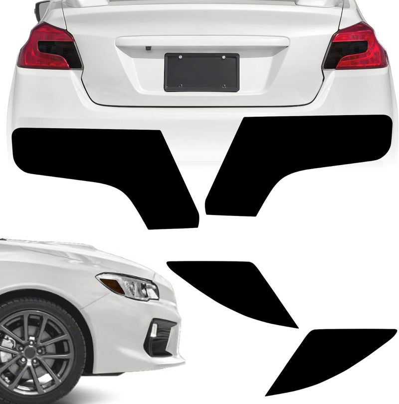 NDRUSH Blackout Headlight & Taillight Vinyl Tint Film, Precut Overlay, Tail Light Wrap Cover Compatible with Subaru WRX/WRX STI 2015-2020 - Image 1